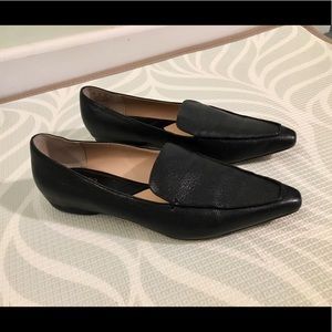 Franco Sarto Black Leather Loafers Sz 8.5